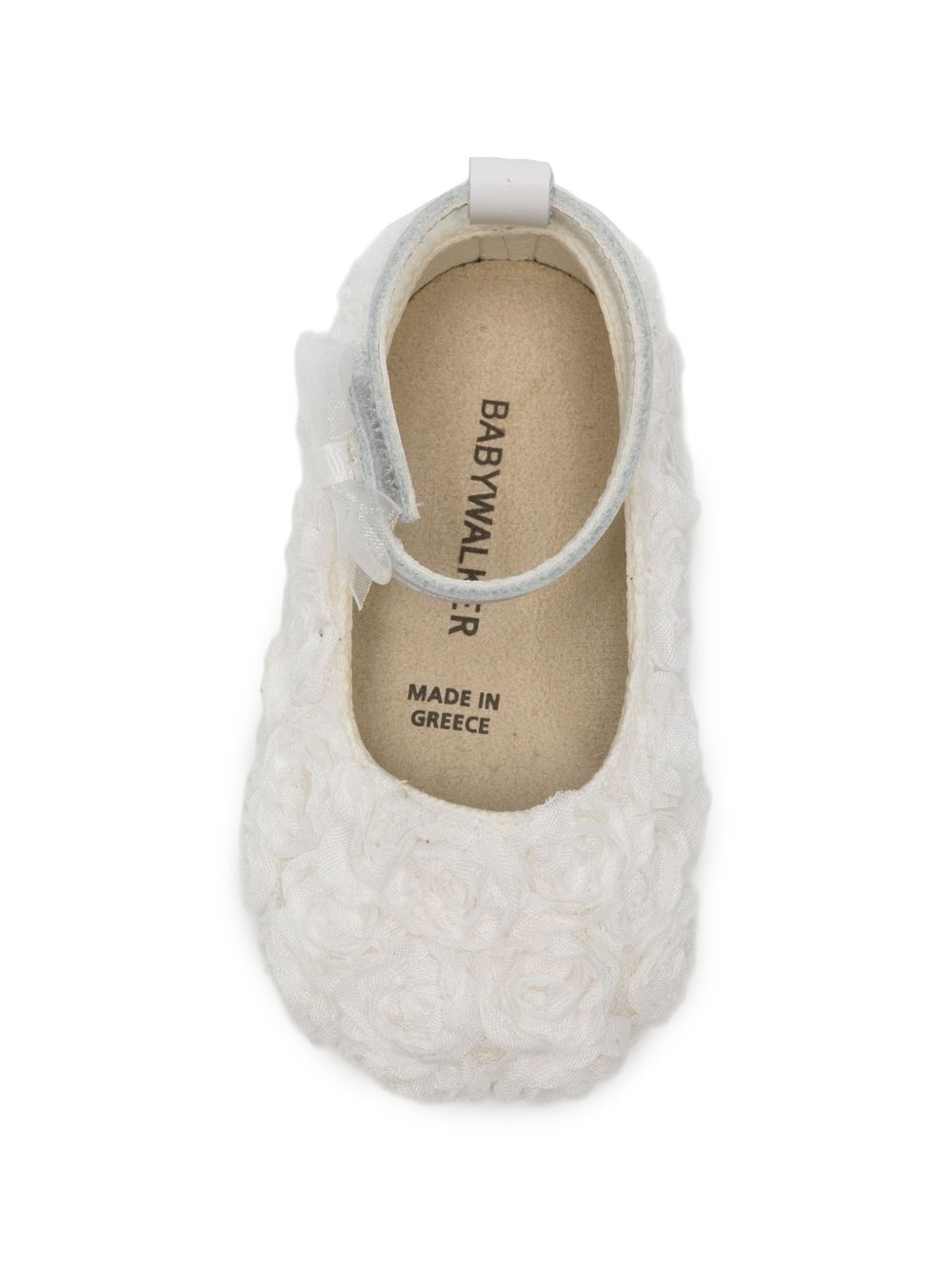 Ballerine per neonata BabyWalker Kids bianche con applicazione fiori all-over PB2654 WHITE BABYWALKER KIDS