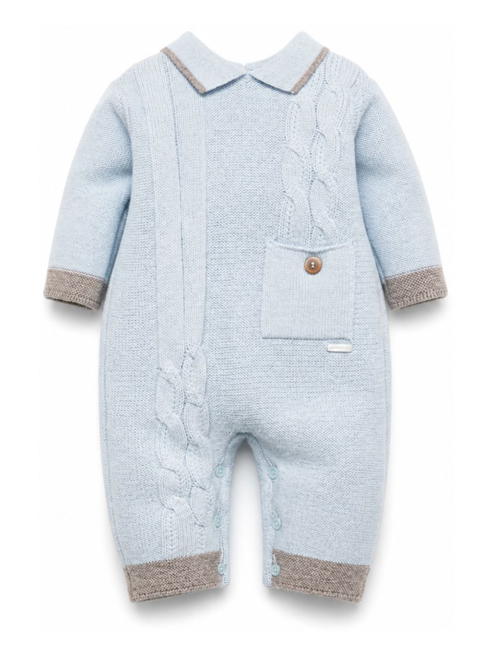 Tutina per neonato Colorichiari azzurra con trama intrecciata MF168639 2088 5197 COLORICHIARI KIDS