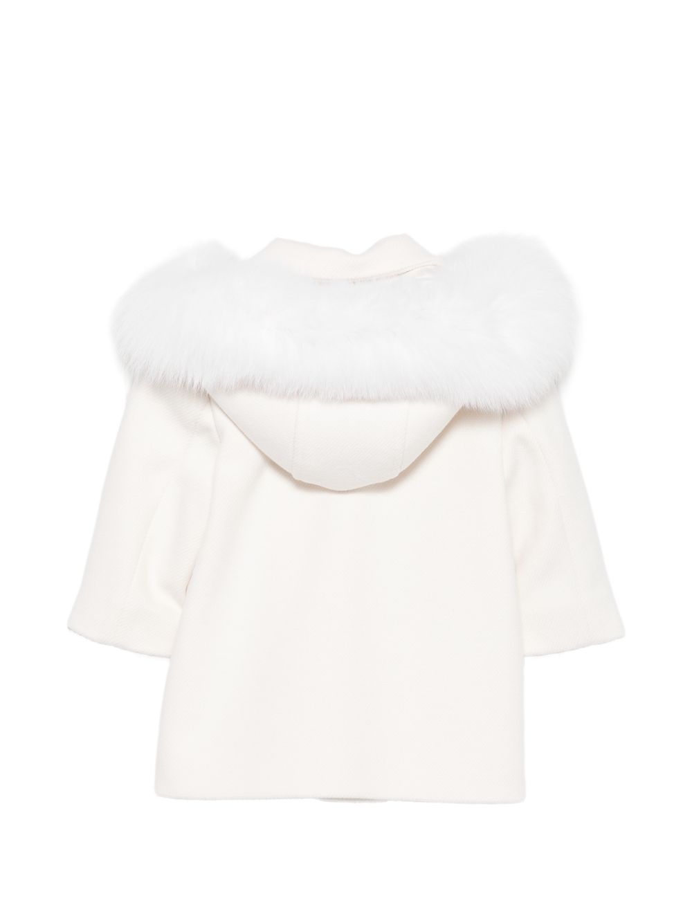 Cappotto per neonata Colorichiari bianco con finitura in pelliccia MN148745 4729 20 COLORICHIARI KIDS