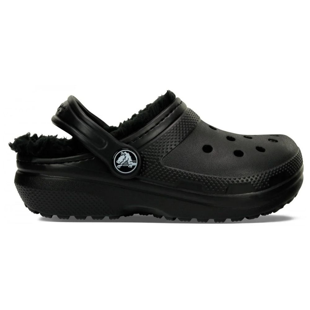 Ciabatte Classic Lined Clog T per bambini Crocs Kids nere con fodera interna in shearling 207009 BKBK CROCS KIDS