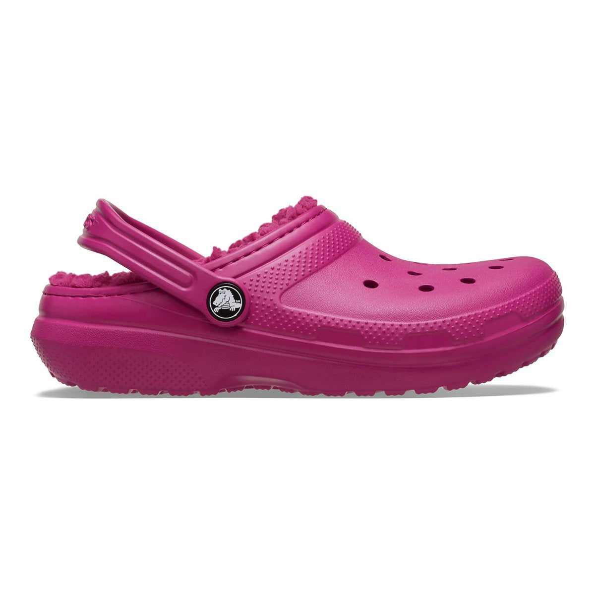 Ciabatte Classic Lined Clog T per bambina Crocs Kids fucsia con fodera in pelliccia 207009 ROPK CROCS KIDS