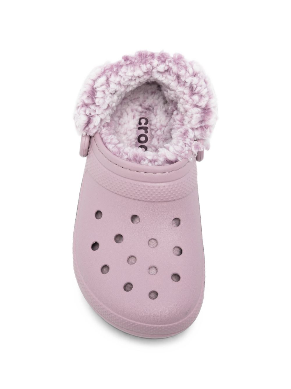Ciabatte Classic Fleece Lined Clog per bambina Crocs Kids rosa con finitura in pile 211396 DULI CROCS KIDS