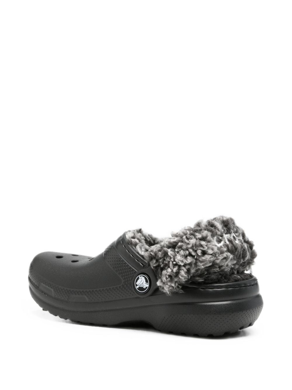 Ciabatte Classic Fleece Lined Clog K per bambini Crocs Kids nere con finitura in pile 212856 BLK CROCS KIDS