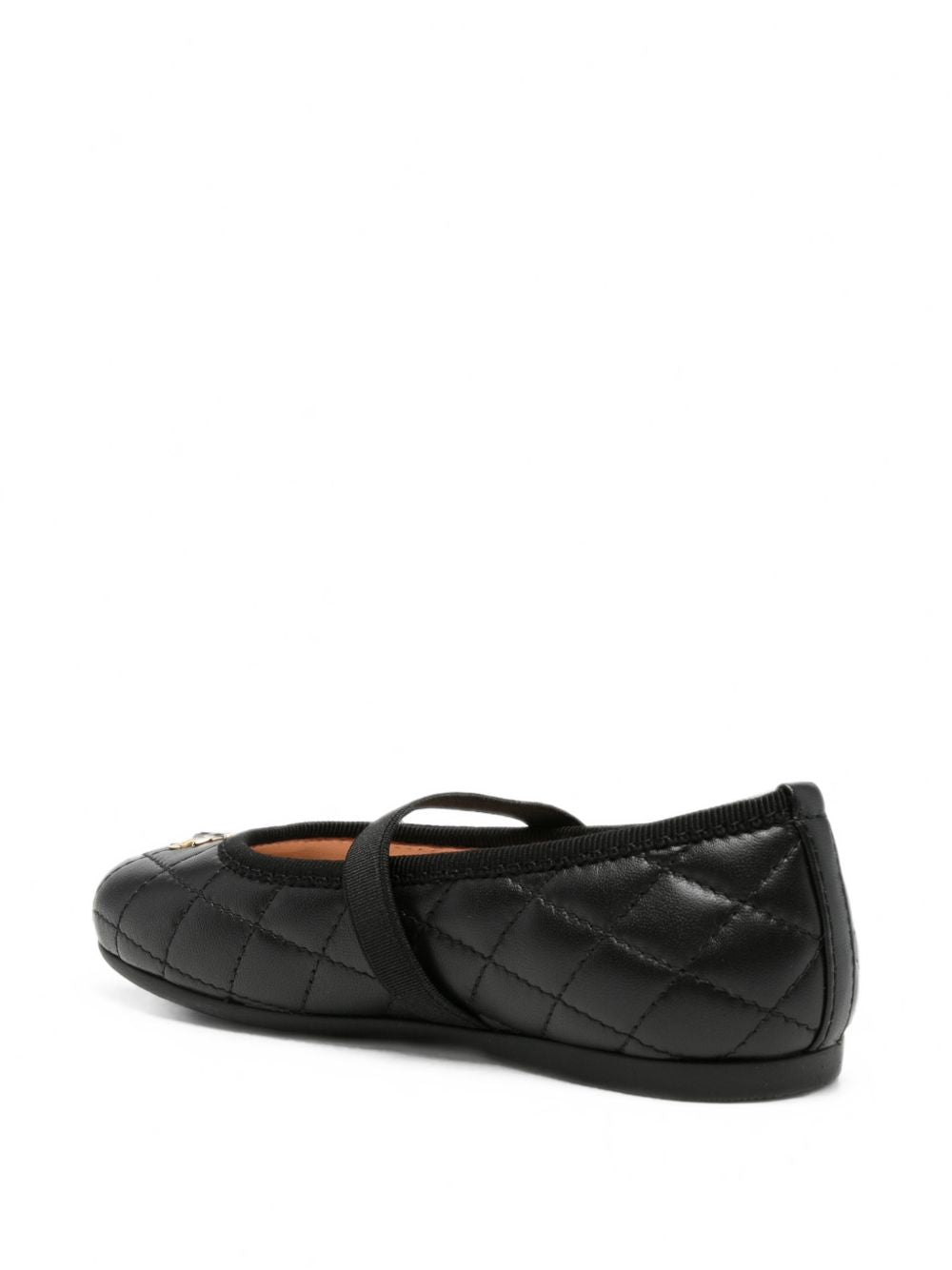 Ballerine per bambina Dolce & Gabbana Kids nere con placca logo D20119 A0988 8B956 DOLCE & GABBANA KIDS