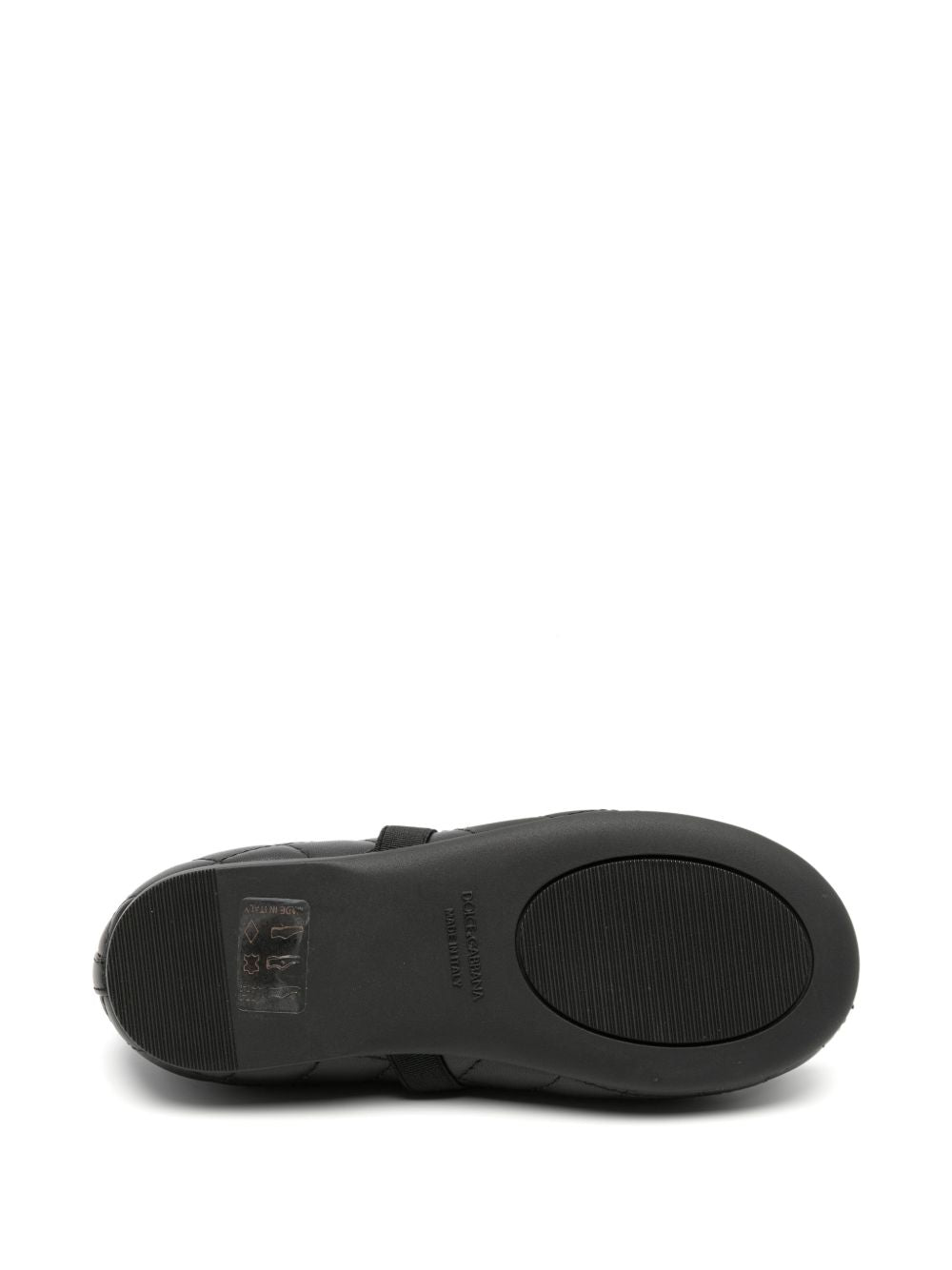 Ballerine per bambina Dolce & Gabbana Kids nere con placca logo D20119 A0988 8B956 DOLCE & GABBANA KIDS