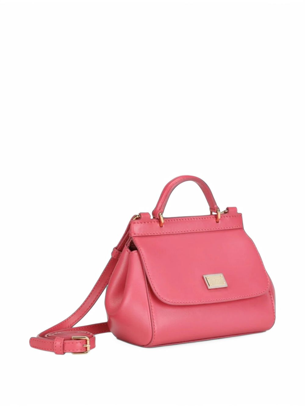 Borsa Sicily mini per bambina Dolce & Gabbana Kids rosa con dettaglio placca logo dorata EB0003 AW576 80422 DOLCE & GABBANA KIDS