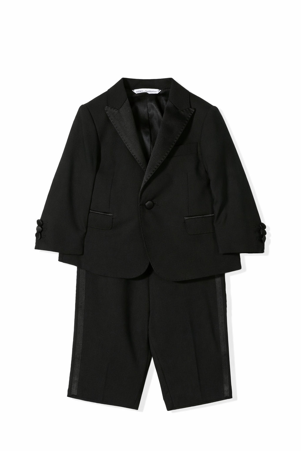 Completo elegante per neonato Dolce & Gabbana nero modello con risvolto L11U49 FUBBG N0000 DOLCE & GABBANA KIDS
