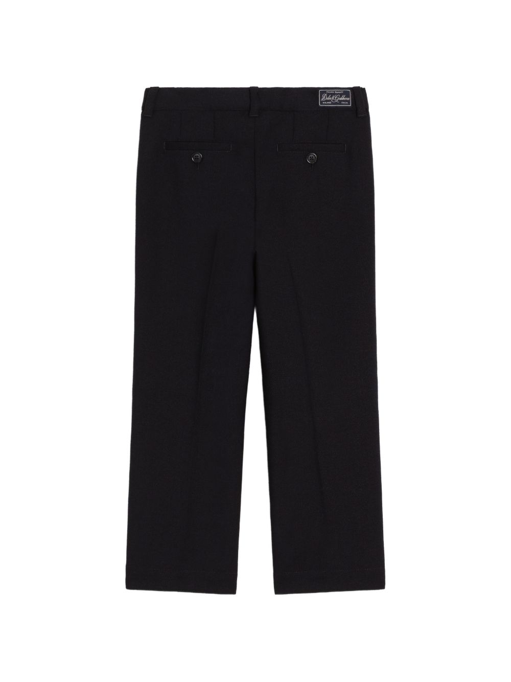 Pantaloni per bambino Dolce & Gabbana Kids blu con logo sul davanti L45P35 HU2CD S8280 DOLCE & GABBANA KIDS