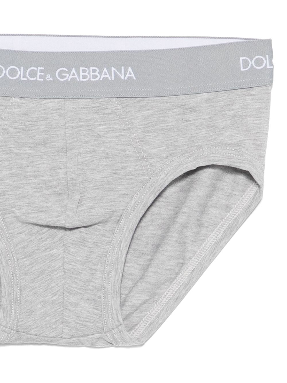 Set boxer per bambino Dolce & Gabbana Kids grigio con logo sul davanti L4J700 ON00G S8290 DOLCE & GABBANA KIDS