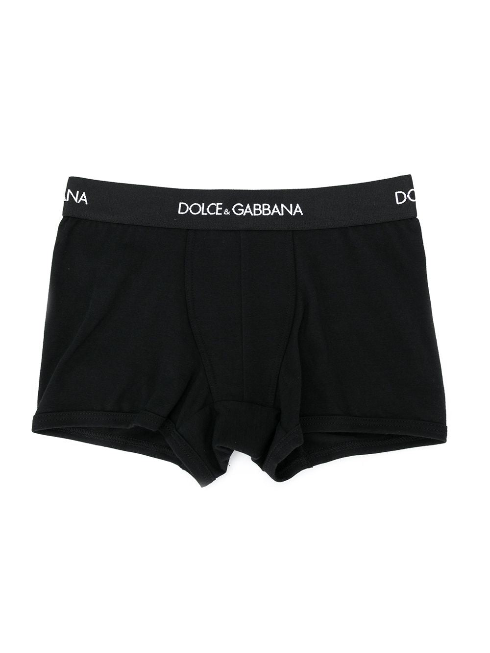 Set di due boxer per bambino Dolce & Gabbana Kids nero con stampa logo L4J701 G7OCT N0000 DOLCE & GABBANA KIDS