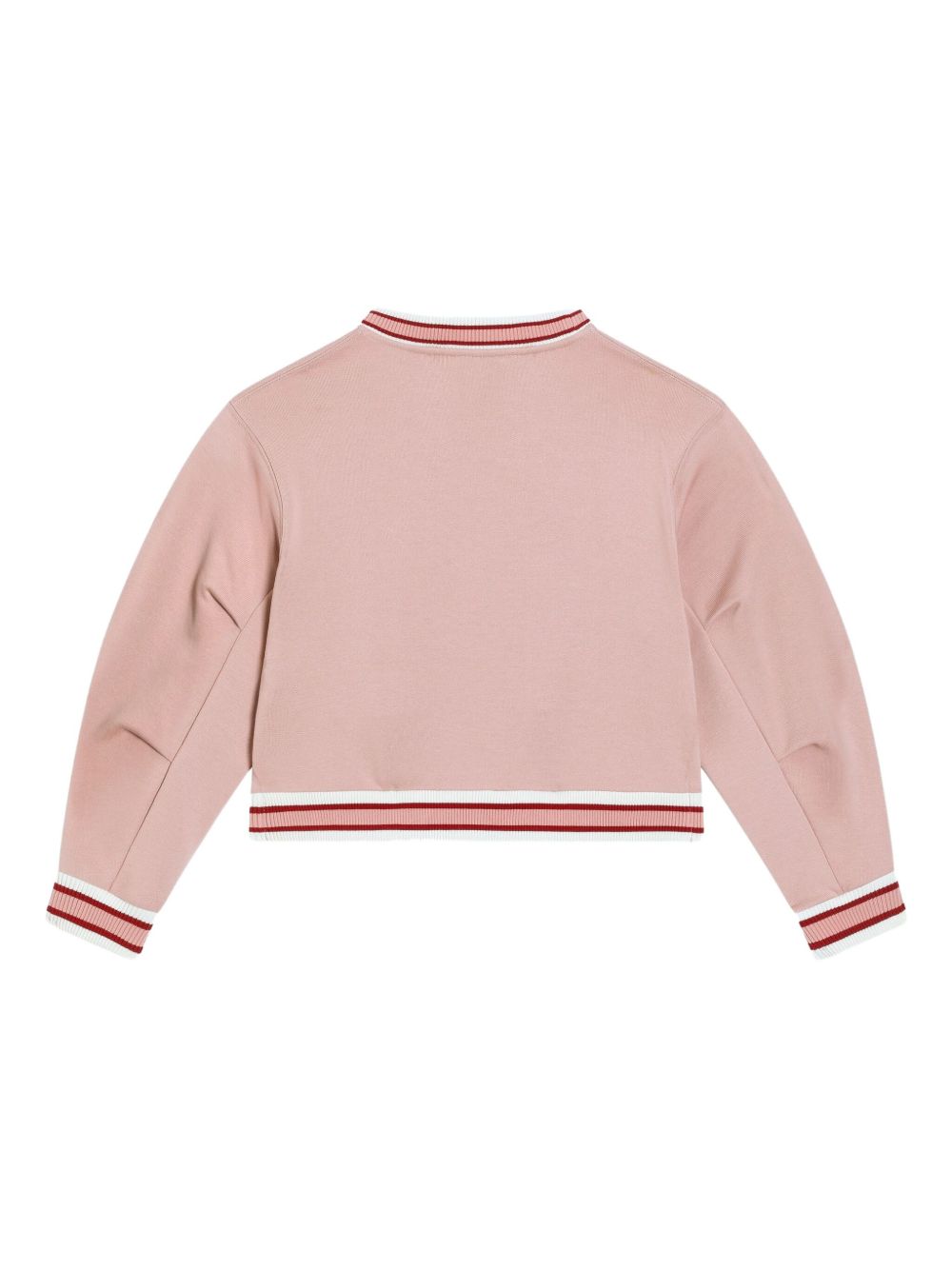 Felpa per bambina Dolce & Gabbana Kids rosa con logo ricamato L5JWBS G7PHC F2528 DOLCE & GABBANA KIDS