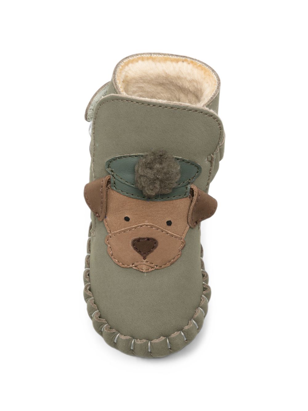 Stivaletti per neonati Donsje Kids verdi con applicazione cagnolino 1041805 NL126 DONSJE KIDS