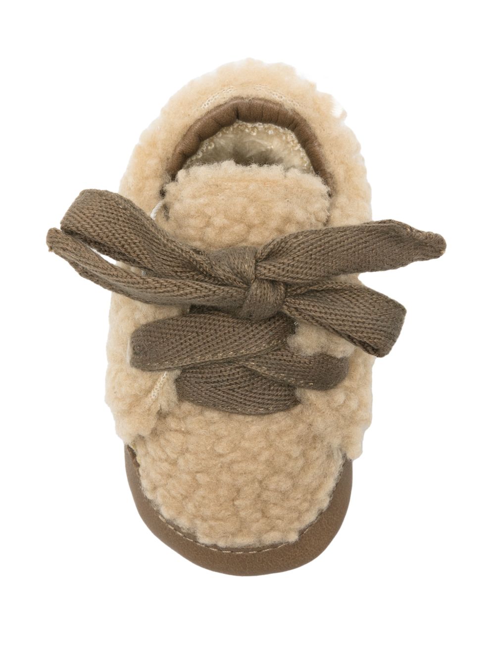 Sneakers per neonati Donsje Kids beige con finitura in shearling 1044300 CF005 DONSJE KIDS