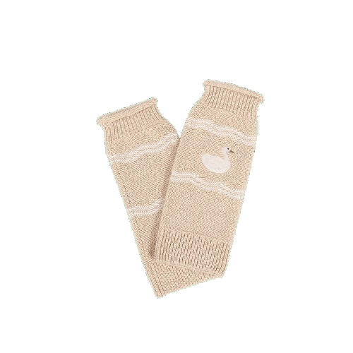 Scaldamuscoli per bambina Donsje Kids rosa con ricamo cigno 3049201 00037 DONSJE KIDS