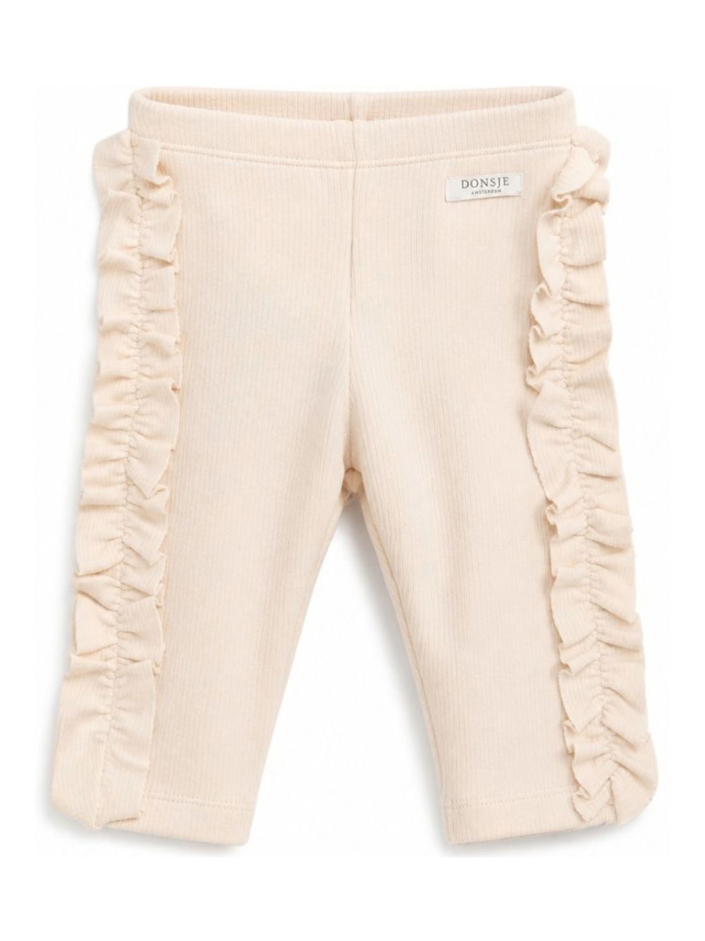 Leggings per neonata Donsje beige con volant sui lati 4119800NB 00004 DONSJE KIDS