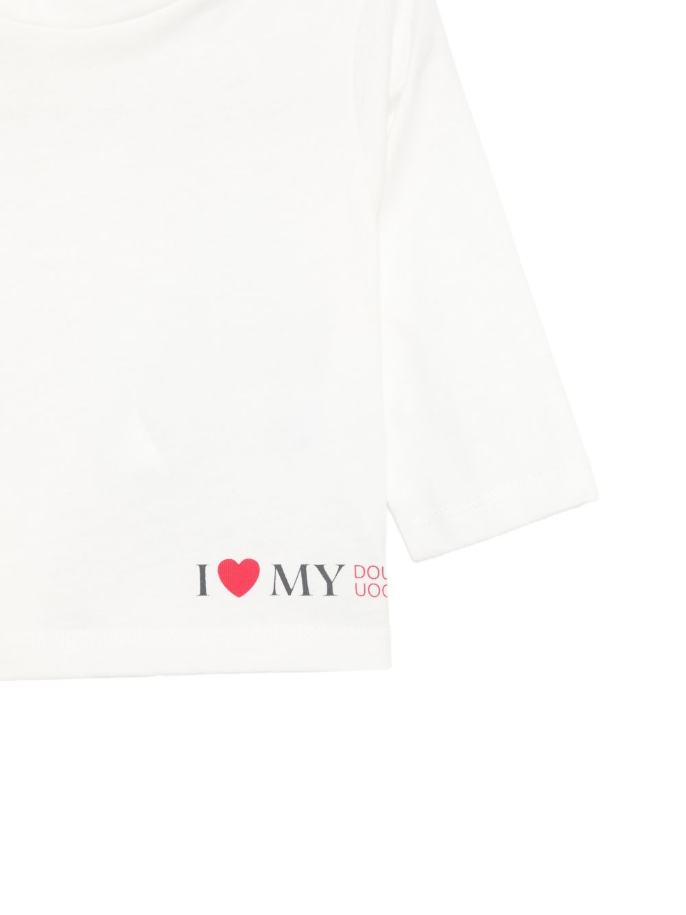 T-shirt per neonati Douuod Kids bianca con stampa sul fondo DZ8500 Z3708 101 DOUUOD KIDS