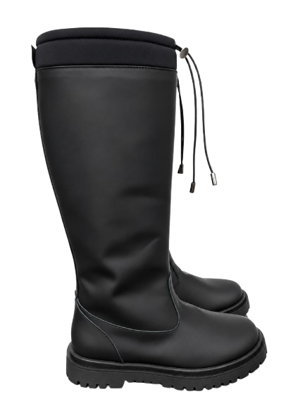 Stivali per bambina Douuod Kids neri in pelle STIV592 NERO DOUUOD KIDS