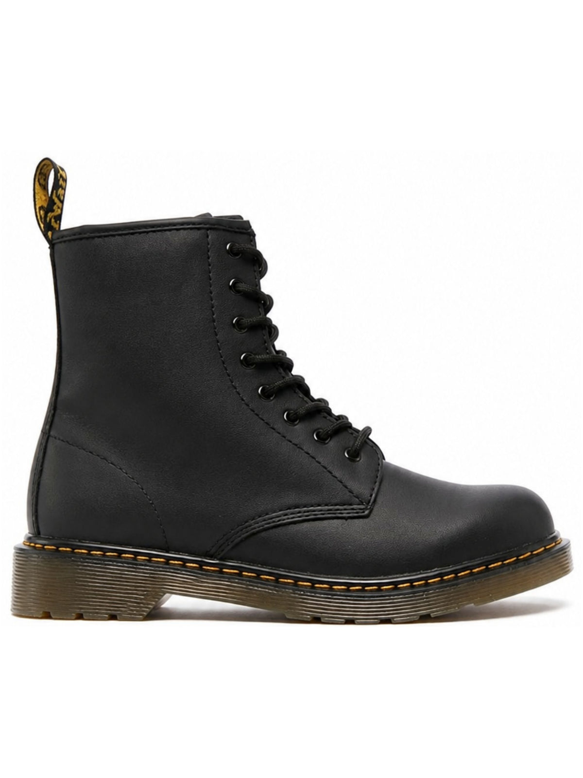 Stivaletti Fiori per bambini Dr. Martens Kids neri con cuciture a contrasto 15382001 BLACK Dr martens kids