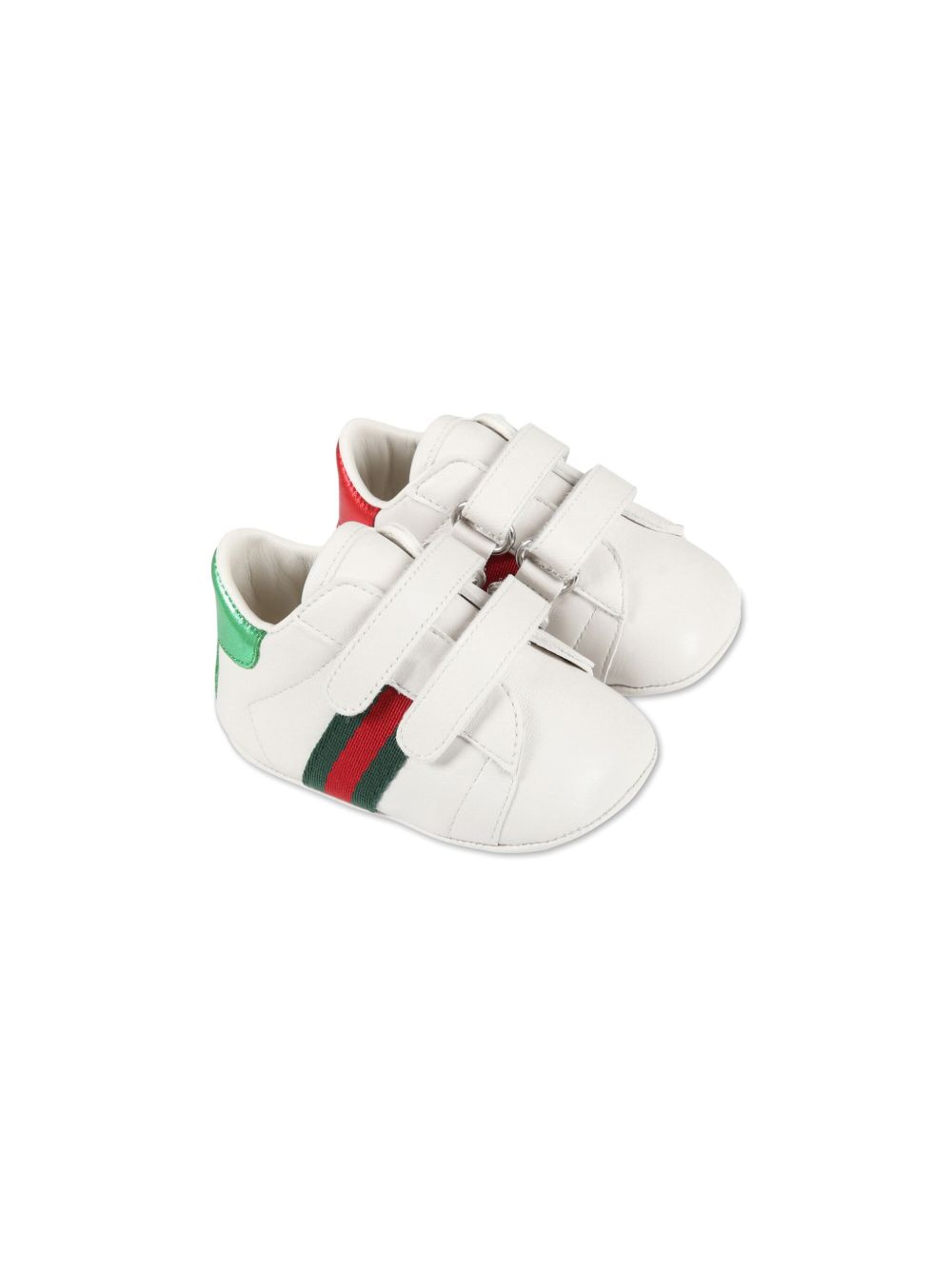 Sneakers per neonati Gucci Kids bianche con chiusura frontale a strappo 500852BKPT0 9070 GUCCI KIDS