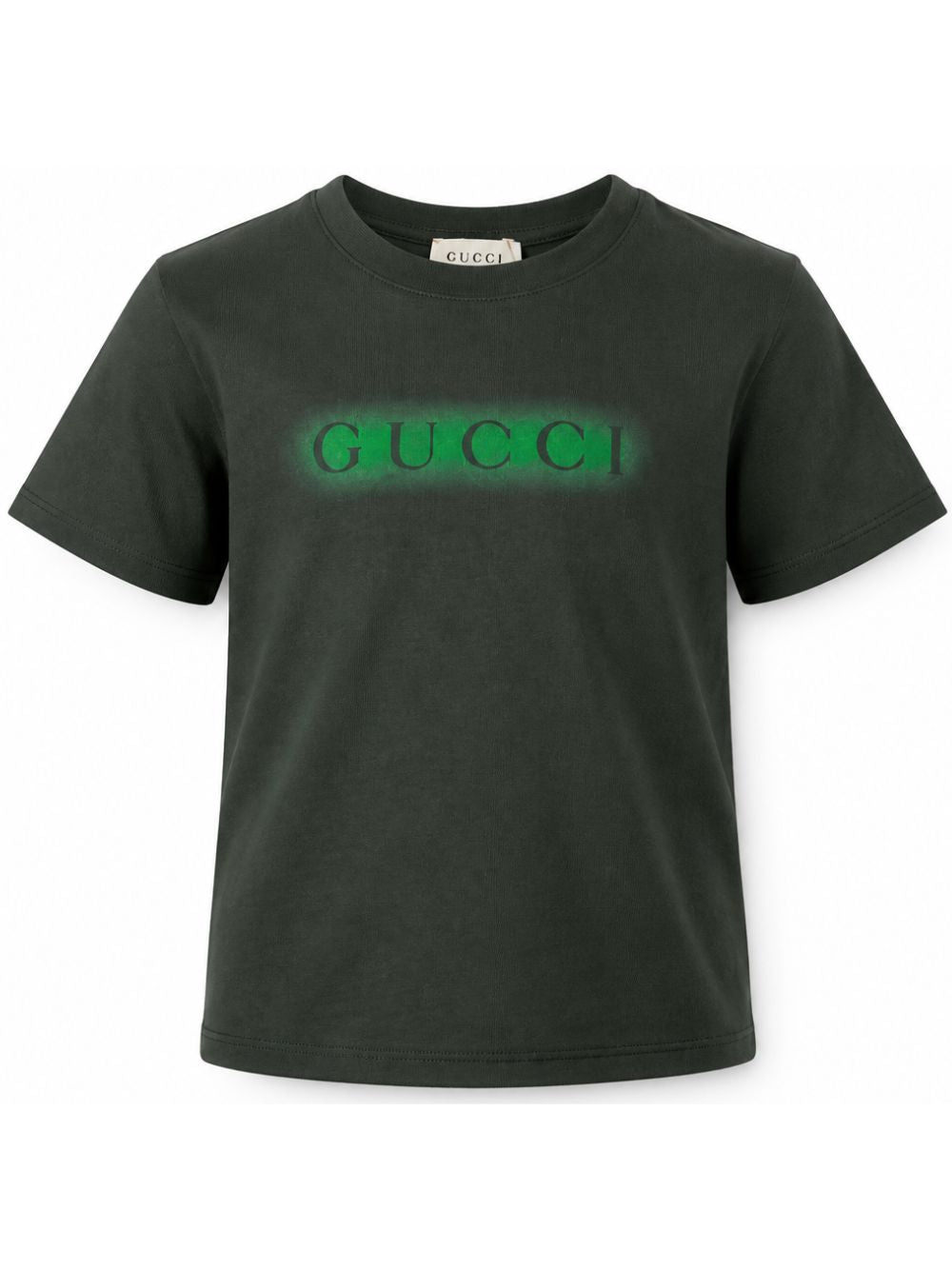 T-shirt per bambini Gucci Kids verde con logo sul davanti 575114XJHW7 3010 GUCCI KIDS