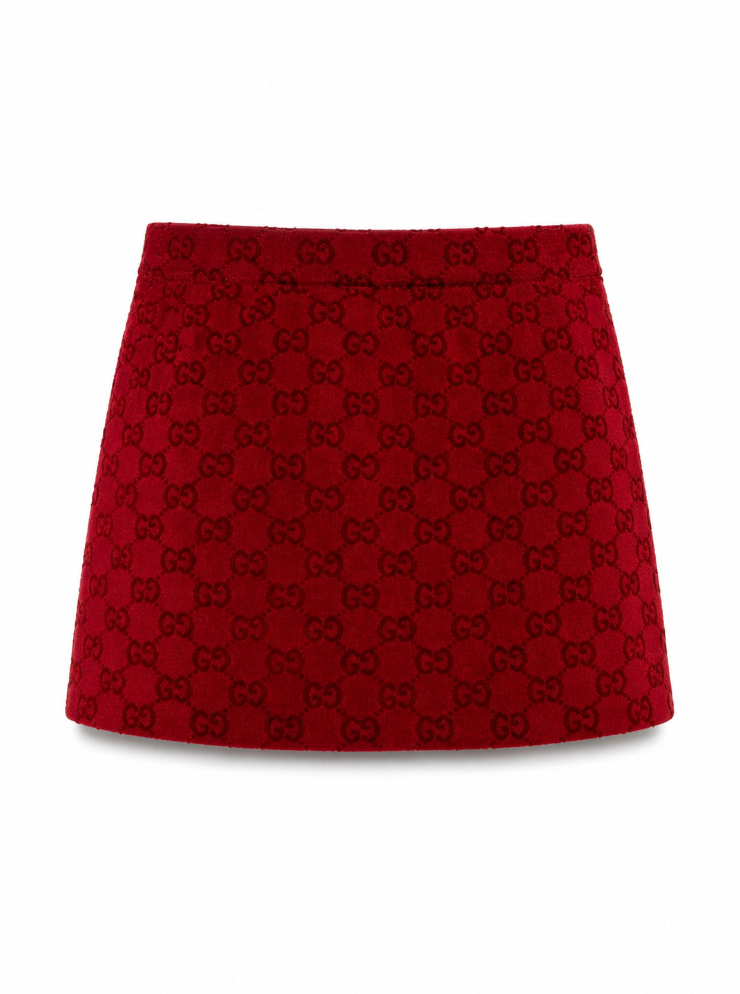Gonna per bambina Gucci Kids rossa con logo GG all-over 828852XJHD5 6062 GUCCI KIDS