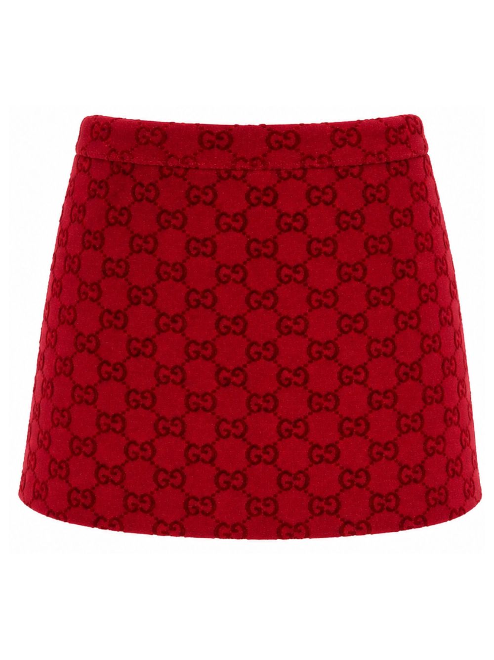 Gonna per bambina Gucci Kids rossa con logo GG all-over 828852XJHD5 6062 GUCCI KIDS