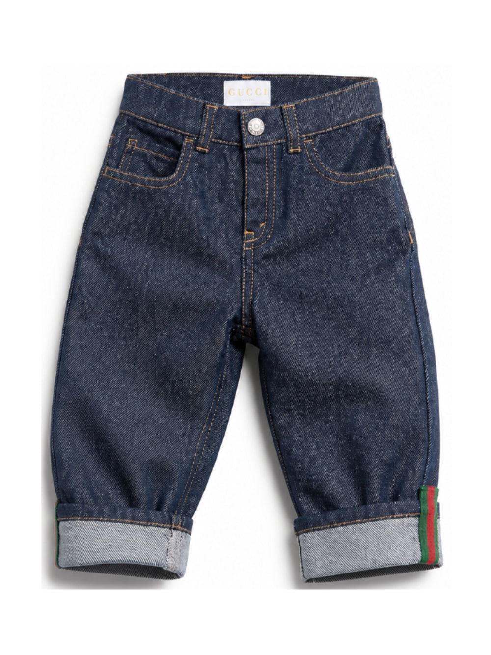 Jeans per neonato Gucci Kids in denim con orlo risvoltato 830721XDDGN 4759 GUCCI KIDS