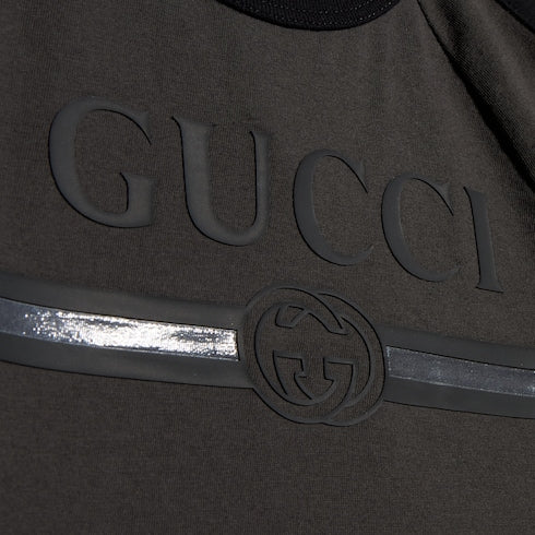T-shirt per bambino Gucci Kids nera con logo sul davanti 864634XJHW6 1073 GUCCI KIDS