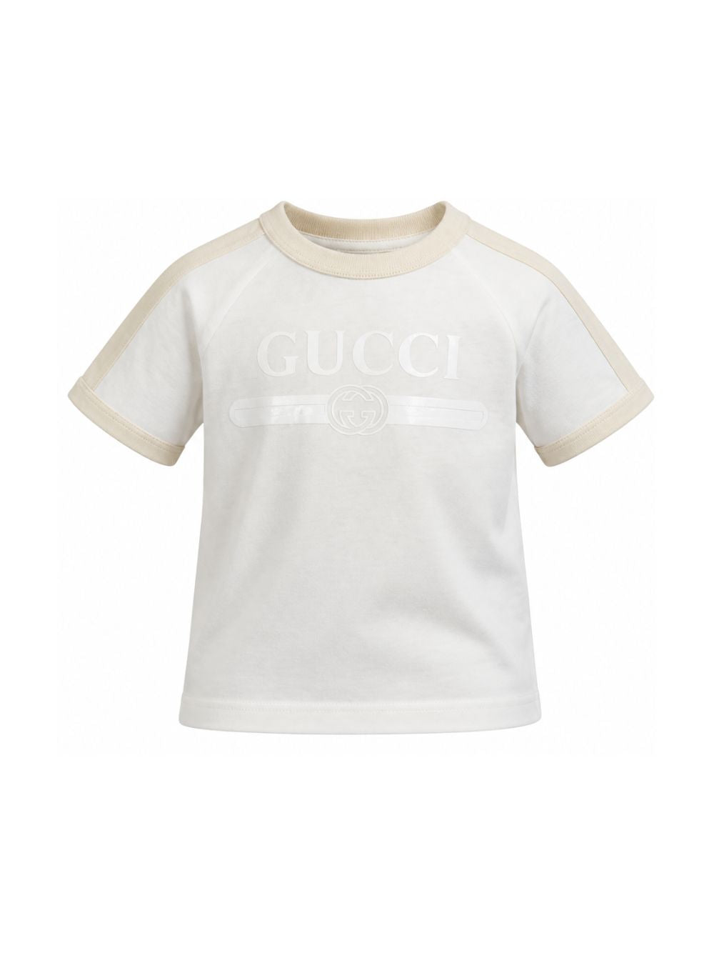T-shirt per bambino Gucci Kids bianca con logo sul davanti 864634XJHW6 9043 GUCCI KIDS