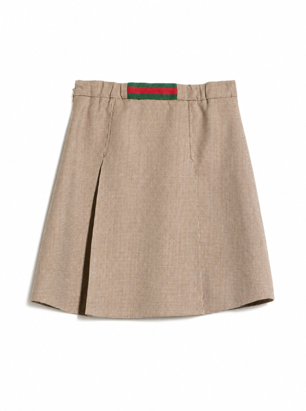 Gonna per bambina Gucci Kids beige con motivo chrevon mini marrone e crema 866674XWA86 2004 GUCCI KIDS