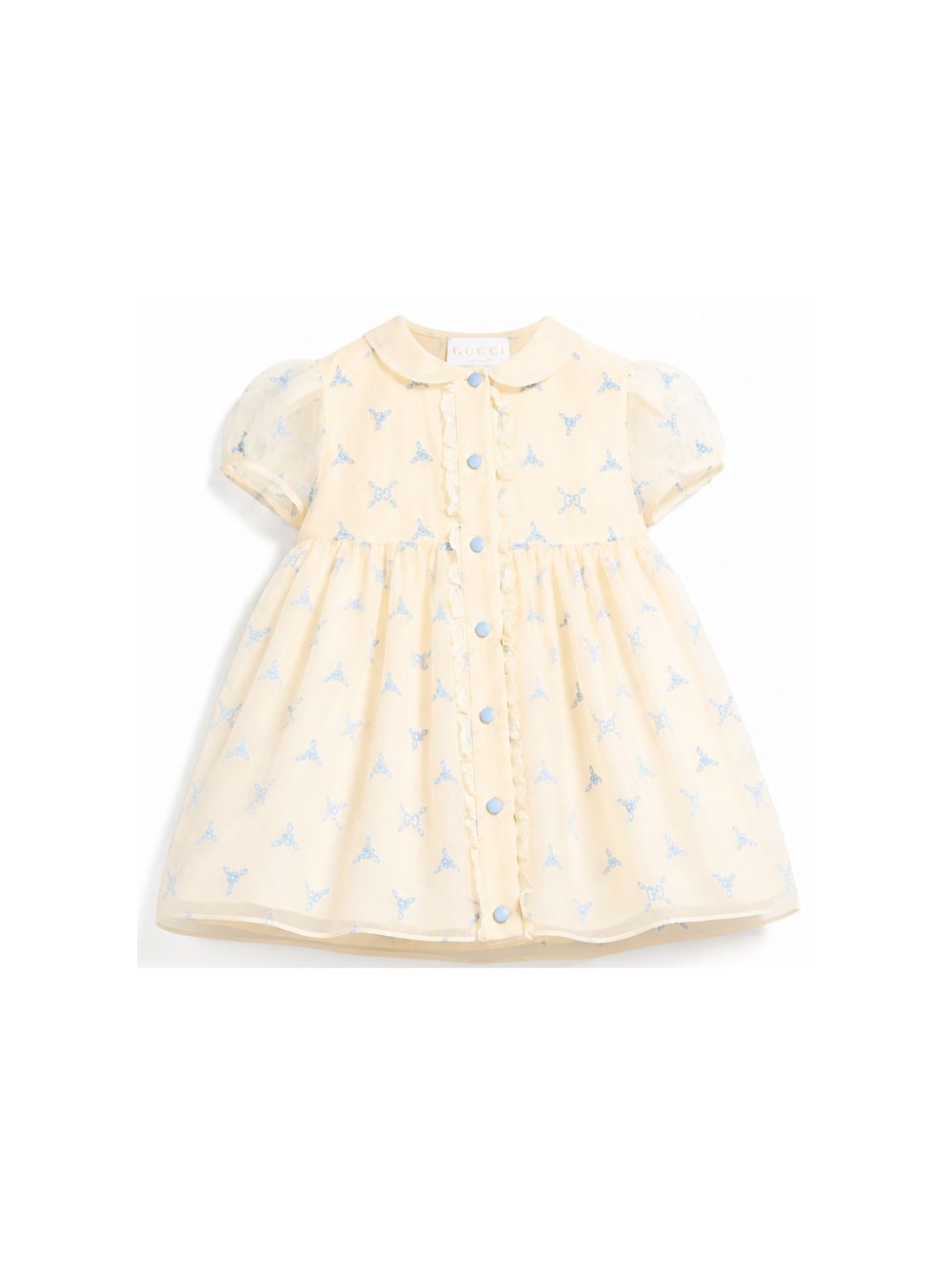 Abito per neonata Gucci Kids beige con finiture in pizzo 872846ZAU0J 9203 GUCCI KIDS