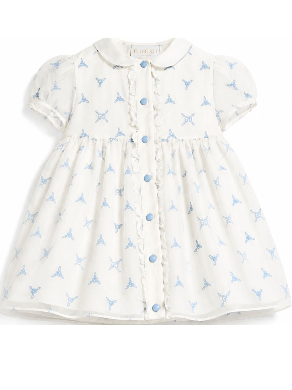 Abito per neonata Gucci Kids beige con finiture in pizzo 872846ZAU0J 9203 GUCCI KIDS