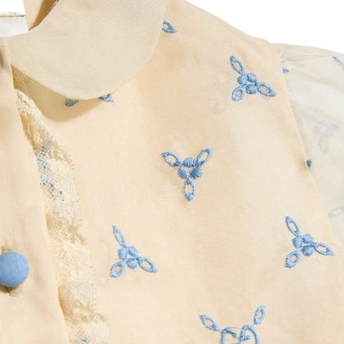 Abito per neonata Gucci Kids beige con finiture in pizzo 872846ZAU0J 9203 GUCCI KIDS