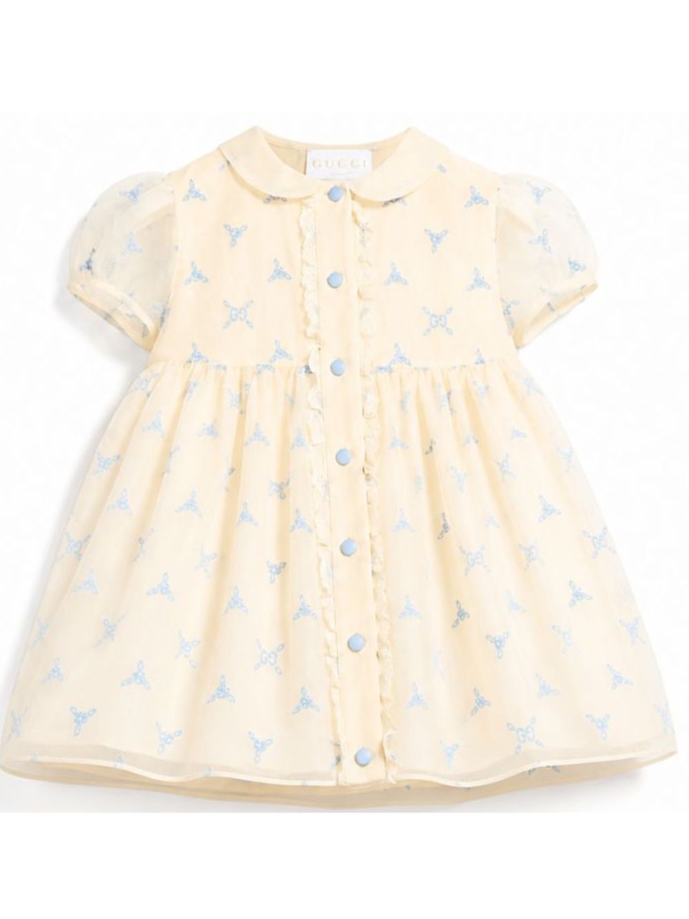 Abito per neonata Gucci Kids beige con finiture in pizzo 872846ZAU0J 9203 GUCCI KIDS