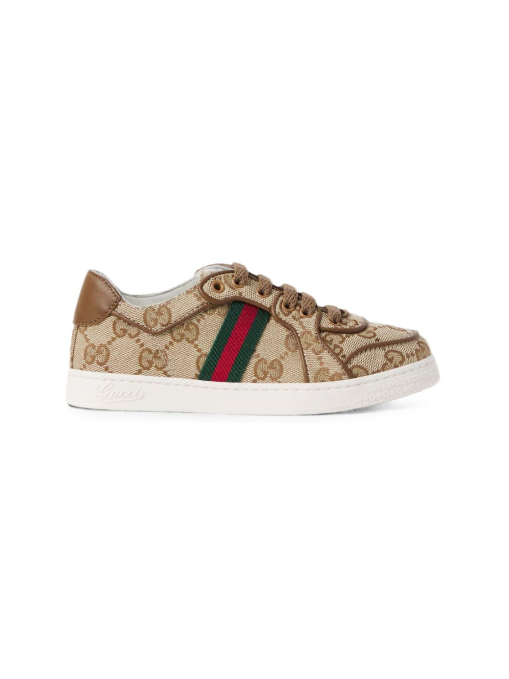 Sneakers per bambino Gucci Kids beige con dettagli in motivo Web Stripe 873450FAF5F 9644 GUCCI KIDS