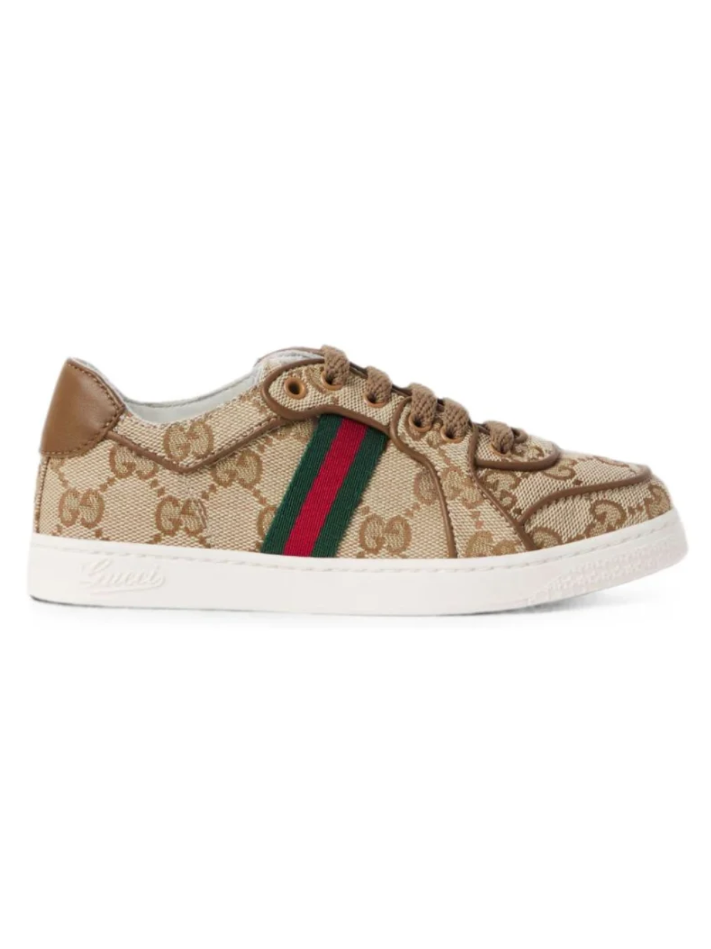 Sneakers per bambino Gucci Kids beige con dettagli in motivo Web Stripe 873450FAF5F 9644 GUCCI KIDS