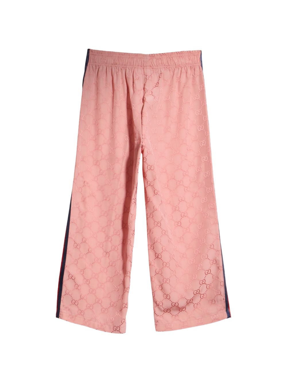 Pantaloni sportivi per bambina Gucci Kids rosa GG jacquard con decorazione Web 873853XJHZF 5442 GUCCI KIDS
