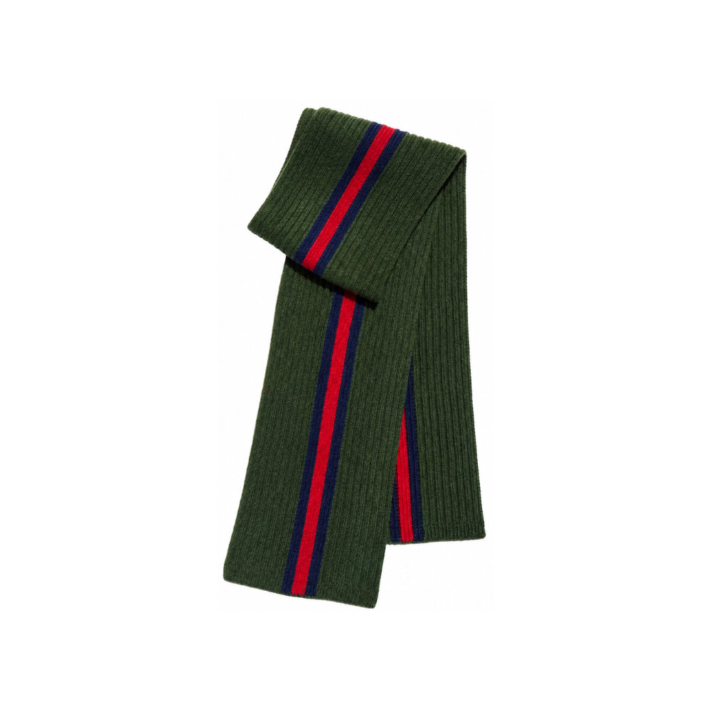 Sciarpa per bambini Gucci Kids verde con nastro Web blu e rosso 8738604K206 3268 GUCCI KIDS