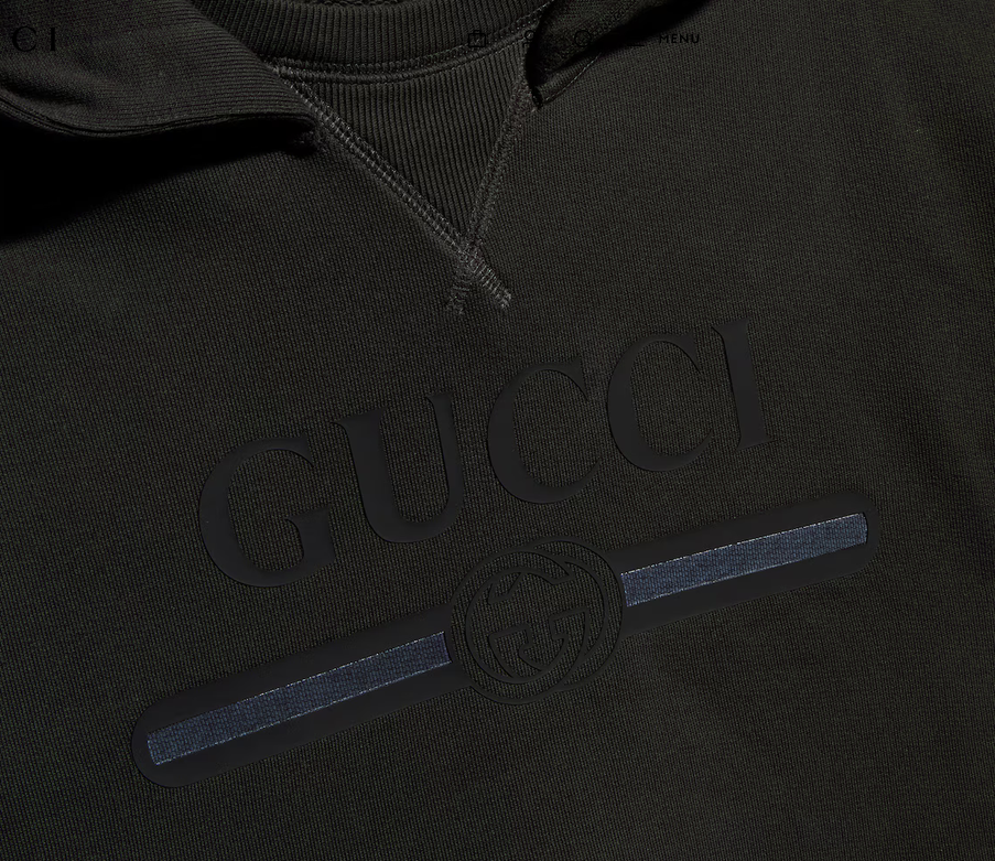 Felpa per bambino Gucci Kids nera con dettaglio logo sul davanti A0044XXJHXM 1073 GUCCI KIDS