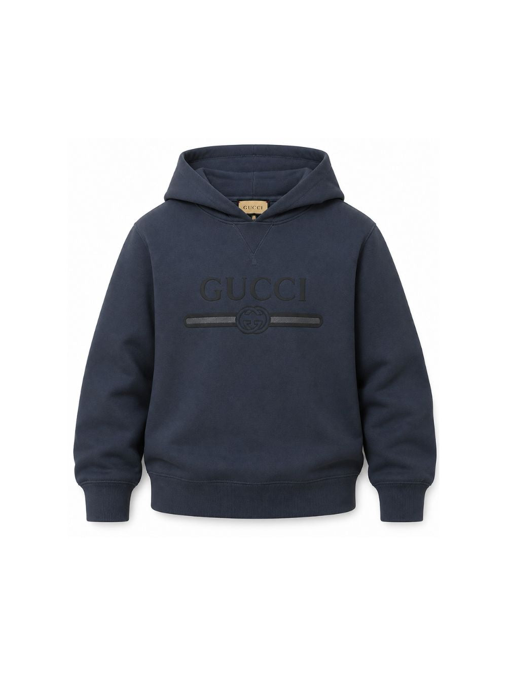 Felpa per bambino Gucci Kids blu con dettaglio logo sul davanti A0044XXJHXM 4393 GUCCI KIDS
