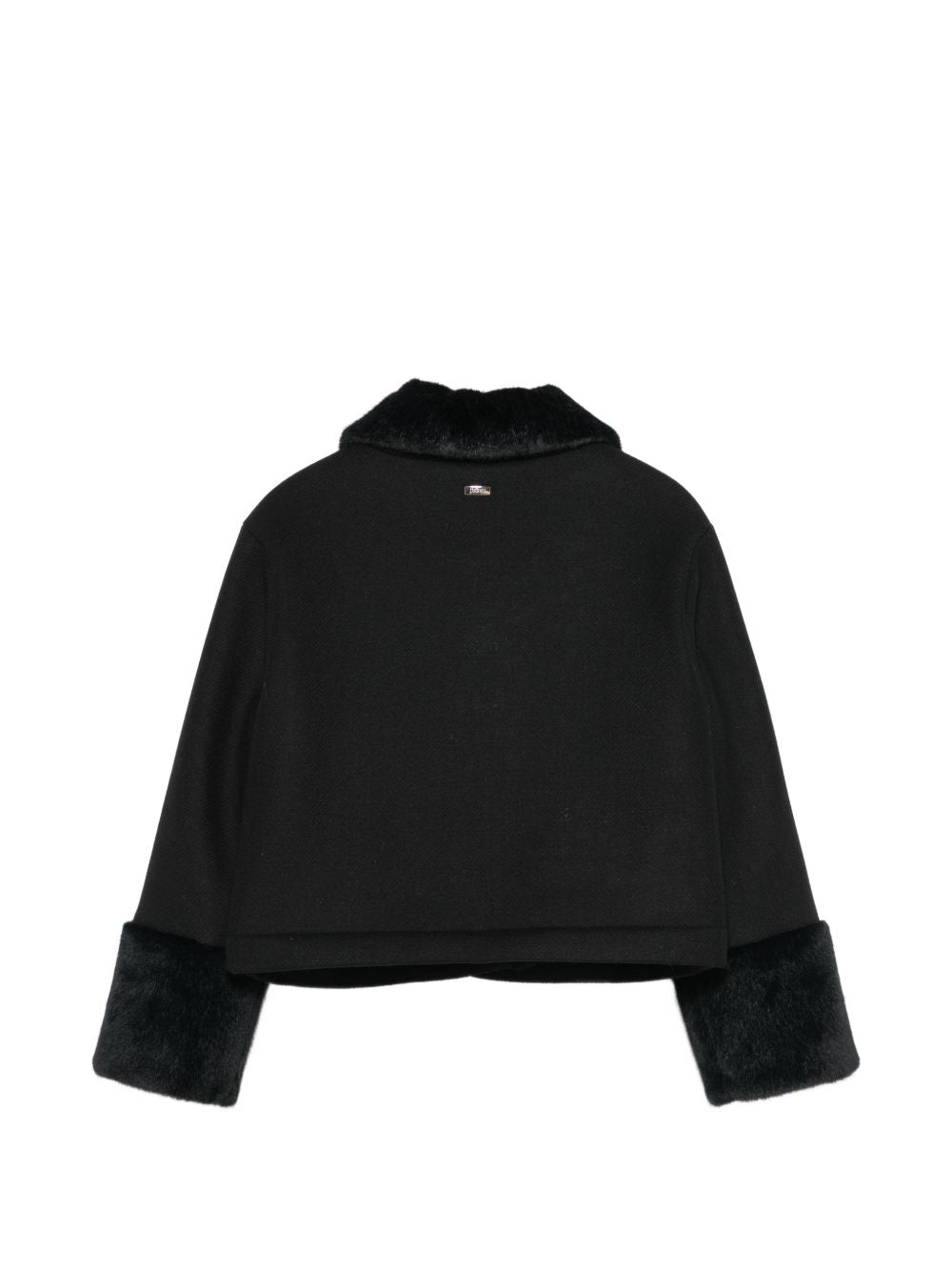 Giubbino per bambina Herno Kids nero con inserti in ecopelliccia GI000104G33344 9300 HERNO KIDS