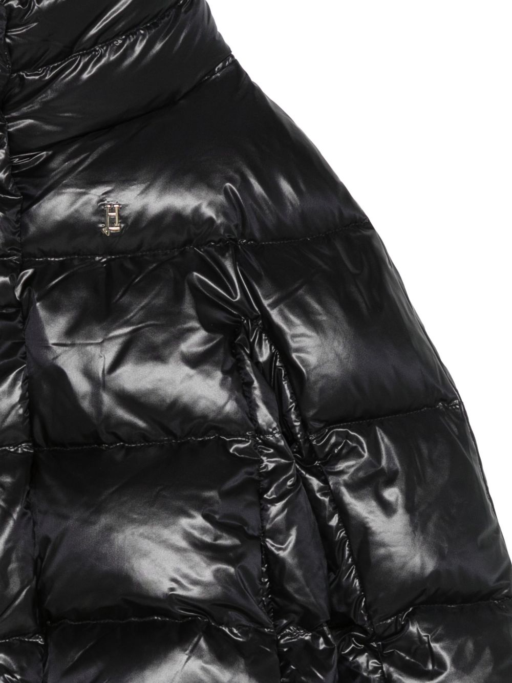 Giacca trapuntata per bambina Herno Kids nero a collo alto PI000189G12017Z 9300 HERNO KIDS