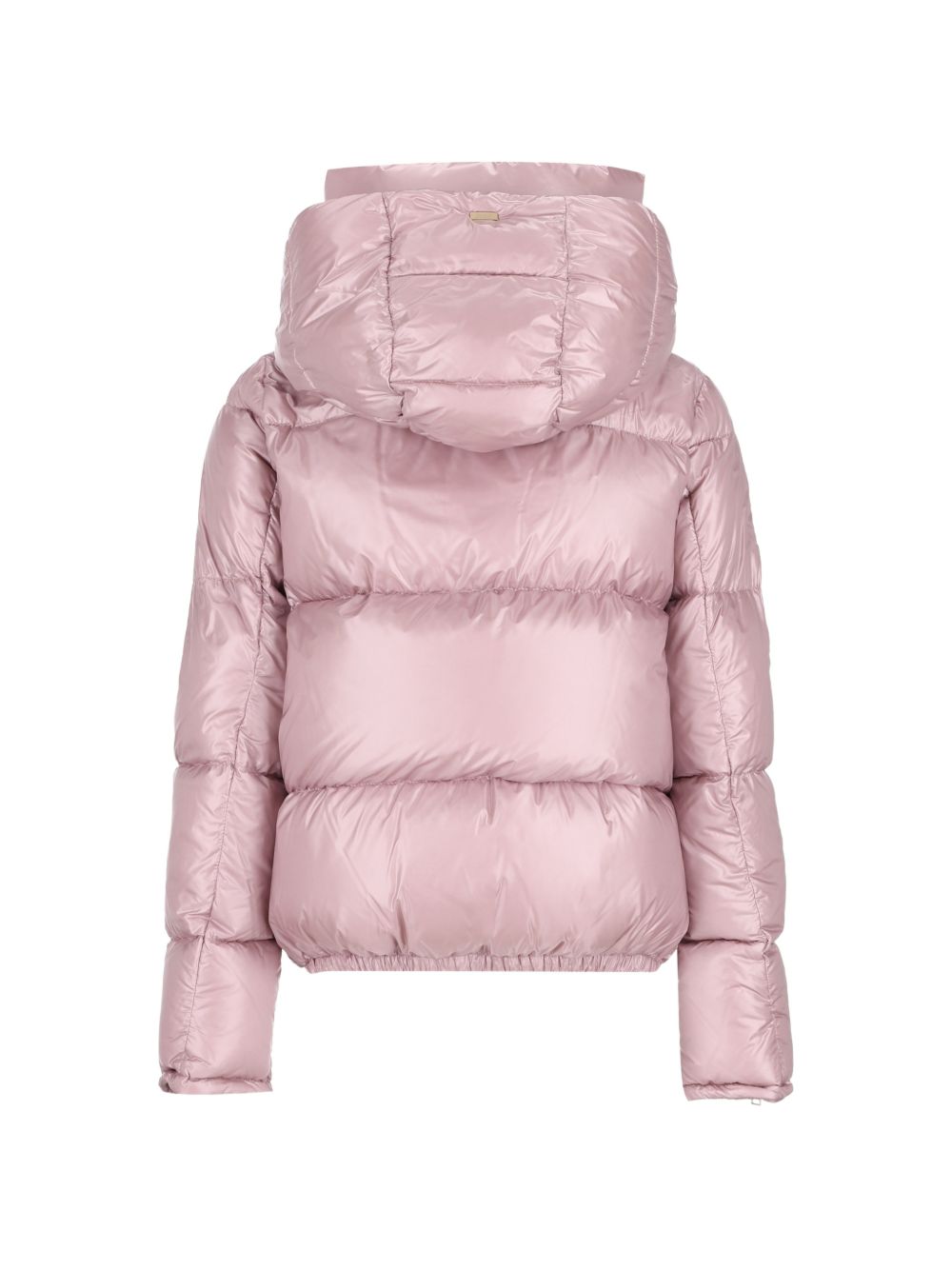 Giubbino per bambina Herno Kids rosa con placca logo sul petto PI000194G12017Z 4138 HERNO KIDS