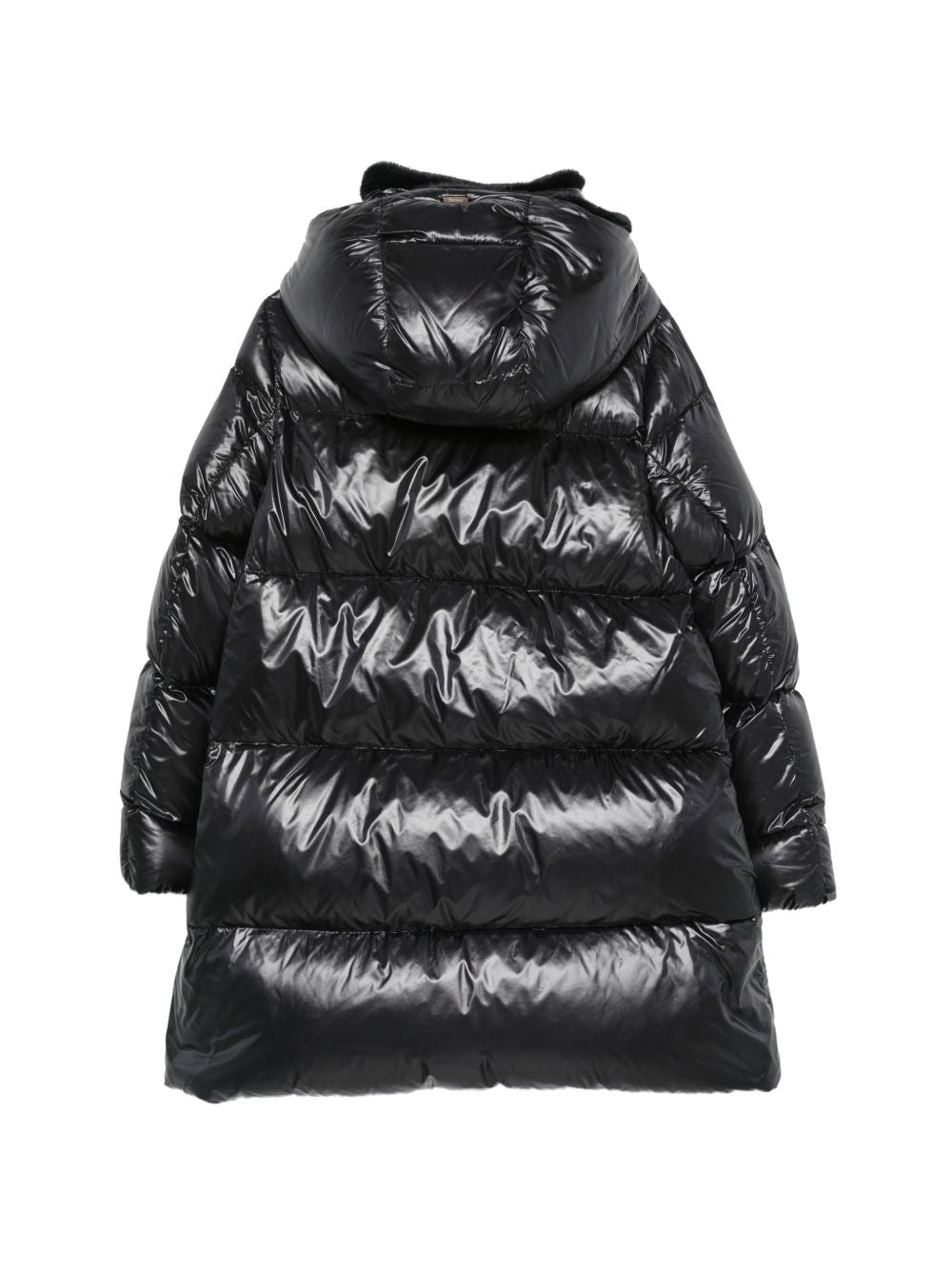 Giubbino per bambina Herno Kids nero collo alto e trapuntato PI000195G12017Z 9300 HERNO KIDS