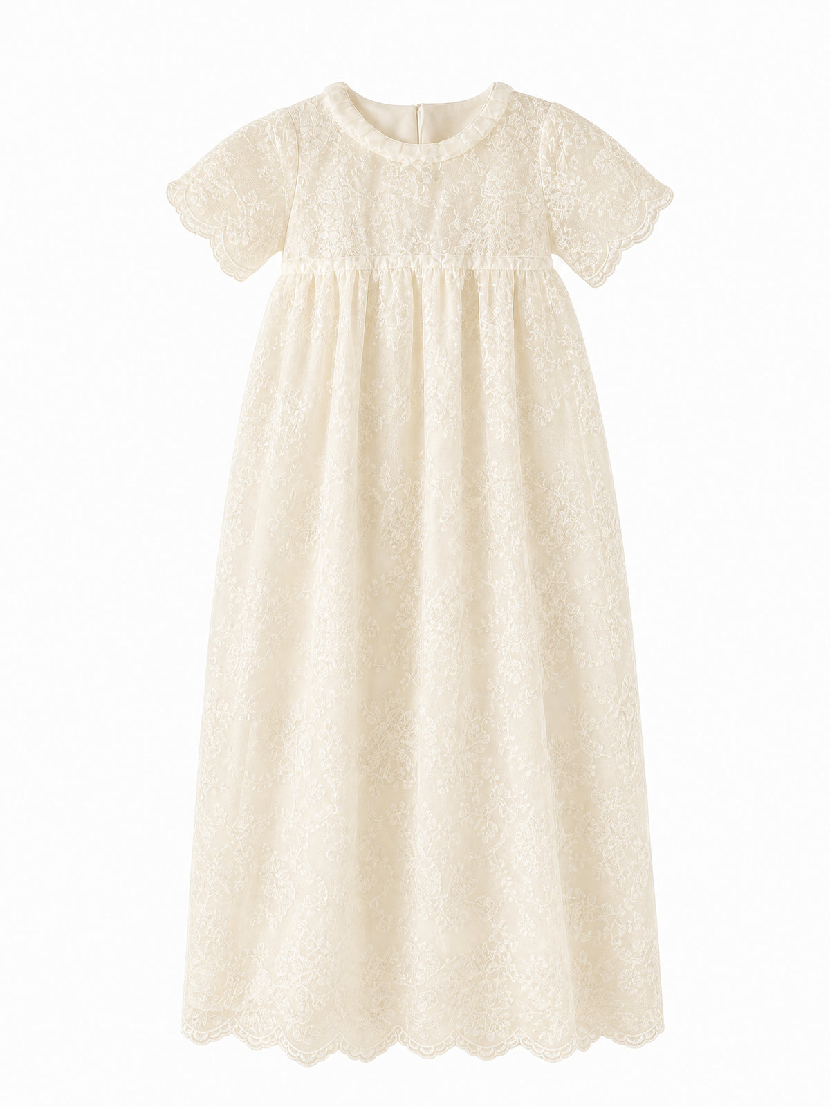 Abito e cuffia per neonata Jesurum Kids bianco con decorazione merletto all-over ROSA 42 JESURUM KIDS