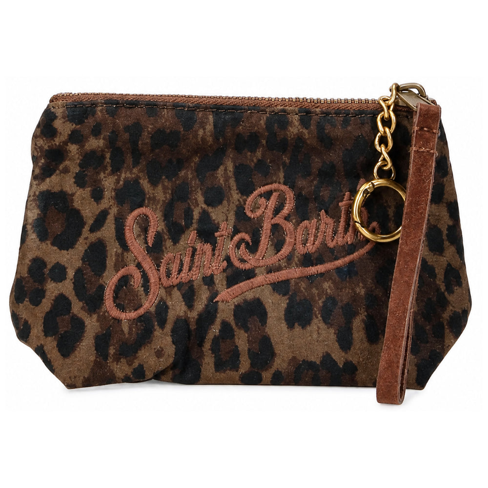 Pochette Aline Mini MC2 St. Barth marrone con stampa grafica animalier ALMI001 00212M MC2 ST. BARTH KIDS