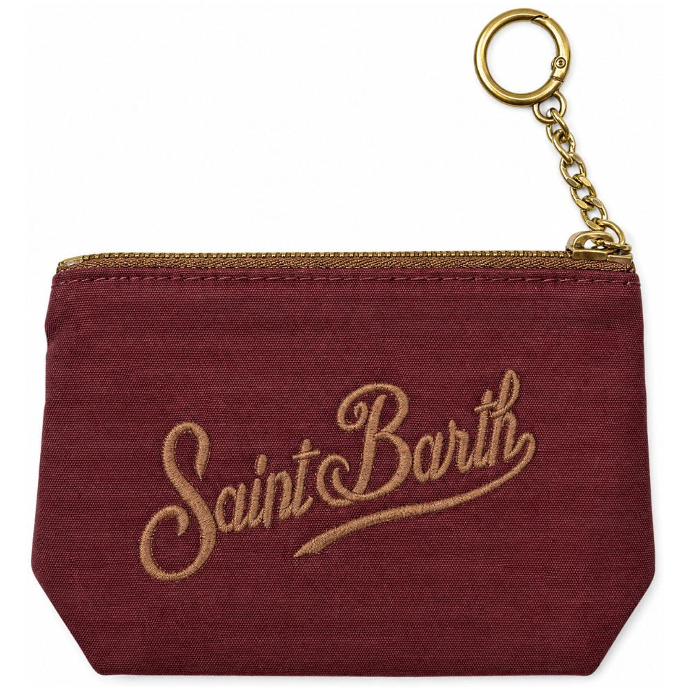 Pochette Aline Mini Wax MC2 St. Barth rossa con logo ricamato sul davanti ALMI001 00410M MC2 ST. BARTH KIDS