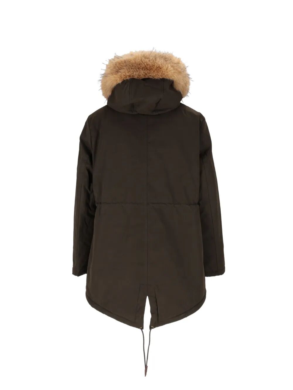 Cappotto per donna MC2 Saint Barth verde con colletto in pelliccia BNN0003 00223M MC2 ST. BARTH