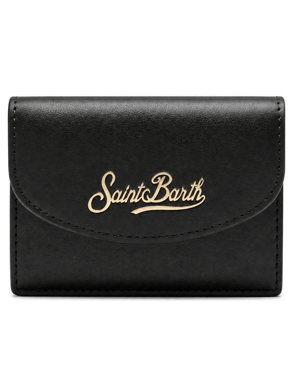Portacarte MC2 St. Barth nero in pelle con logo sul davanti CARDH01 00701M MC2 ST. BARTH KIDS