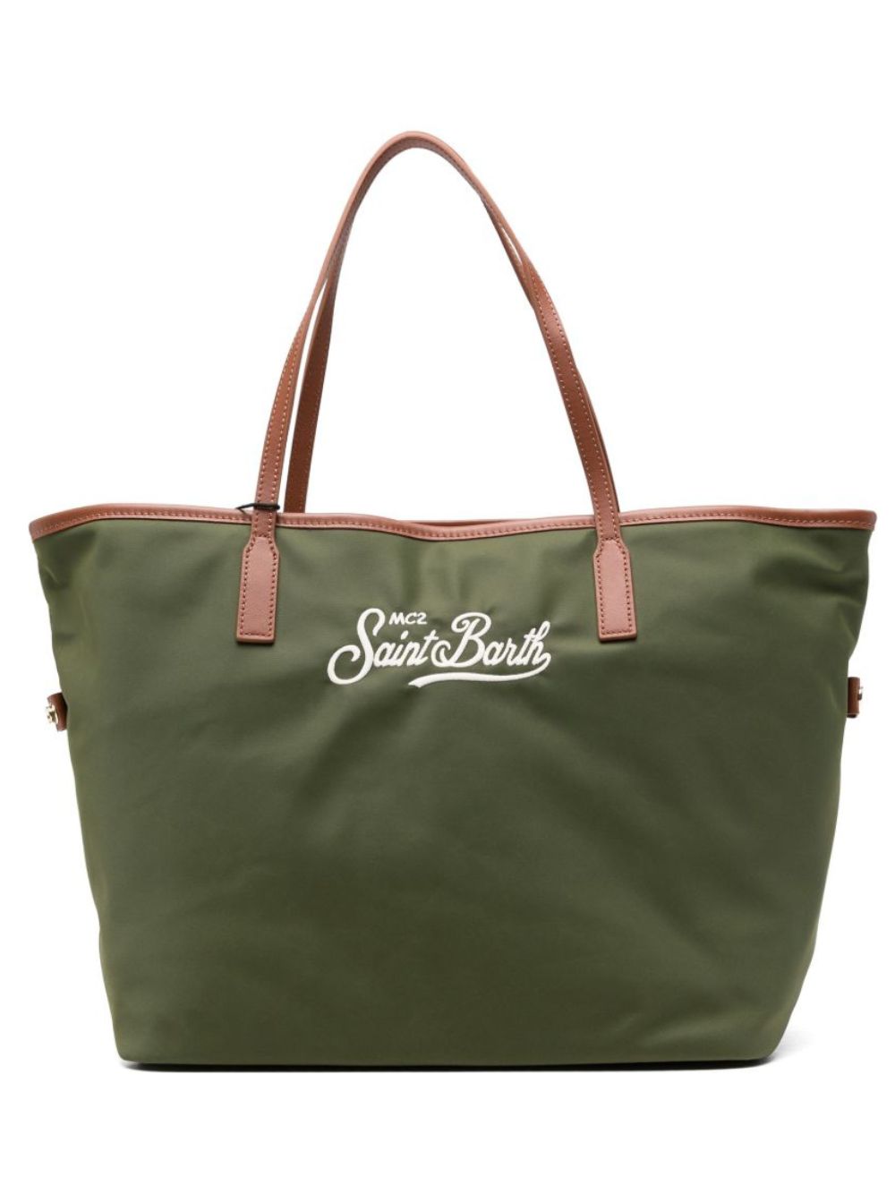 Borsa City Bag MC2 St. Barth verde con logo ricamato sul davanti CB0002 00131M MC2 ST. BARTH